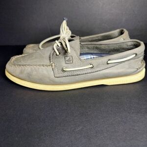 Sperry Original Gray Top Sider Boat Leather Lace Up Casual Men's Shoe Size 11M